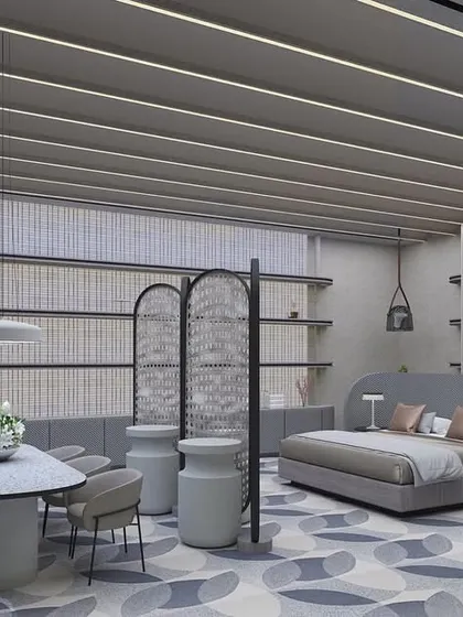 Designing home stores involves packaging all our experience from designing homes into one space. We loved creating this harmonious display for Izzhar, which combines living, dining, and bedroom zones into a single, cohesive aesthetic.