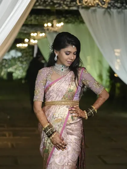 Another shot of Priyanka looking radiant at her reception.