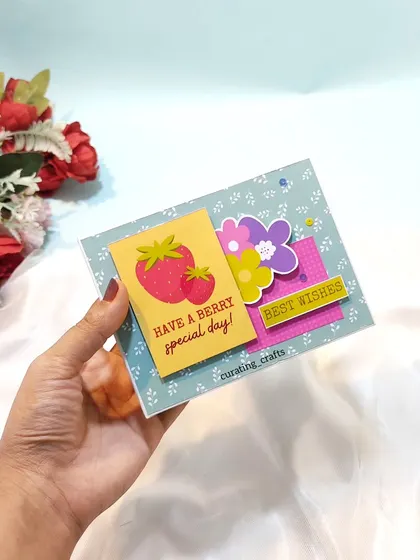A "Have a berry special day!" card that was part of the men's gift hamper.
