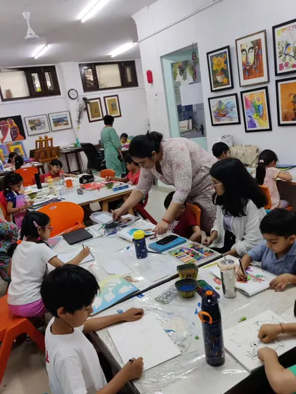 A glimpse into a typical day at our studio. We cultivate a busy, collaborative, and encouraging environment where students of all ages can learn and create together.