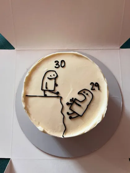 Another take on the Flork meme, this time showing the transition from age 29 to 30. It's a humorous design for a milestone birthday.