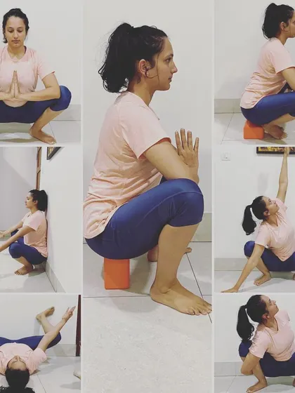 Props are your best friends in yoga. Here are several ways to approach Malasana (Yogi Squat) using a block or a wall for support. My goal is to make every pose accessible, helping you find the right alignment for your unique body.
