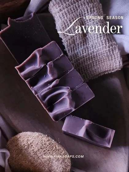 The calming scent of my Lavender soap makes it a spring and summer essential. This bar offers a moment of fragrant relief and relaxation, helping you unwind after a long, hot day.