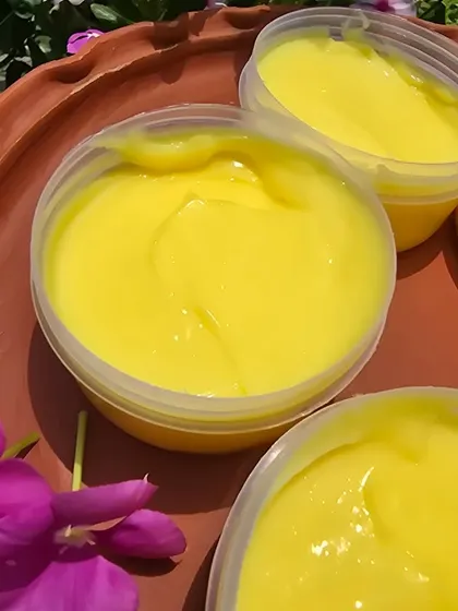 Freshly made pots of my Cleansing Milk. I believe the first step of any good skincare routine is a proper cleanse, and this product does it beautifully.