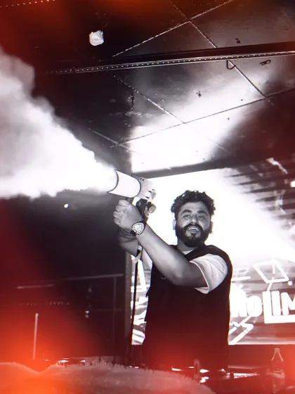 Locked and loaded with a CO2 gun, ready to bring the hype. This is how we turn a party wild.