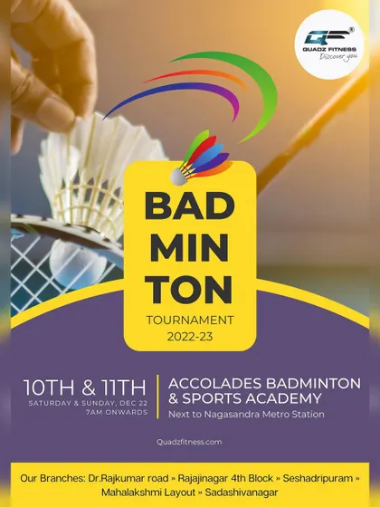 The dates are set for our 2022-23 Badminton Tournament. We host these major events regularly for our members.