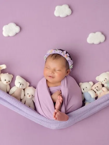Another sweet smile from the teddy bear hammock. I always try to capture these fleeting expressions during my sessions.