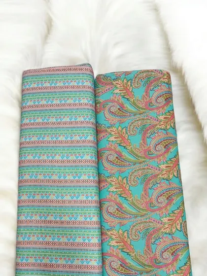 Beautiful spuns and pashmina for a warm winter. You can create a co-ord set, suit, or jacket with these soft and warm fabrics. Customization is always available.