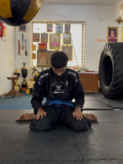 The hero pose, or Virasana, is used to stretch the thighs, knees, and ankles while promoting good posture.