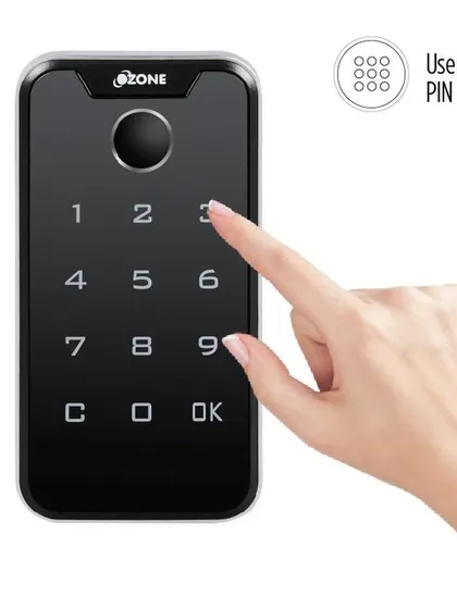 Demonstrating user PIN code access on the furniture lock. The responsive touch keypad allows for quick and easy entry, securing your personal belongings inside cabinets or drawers.