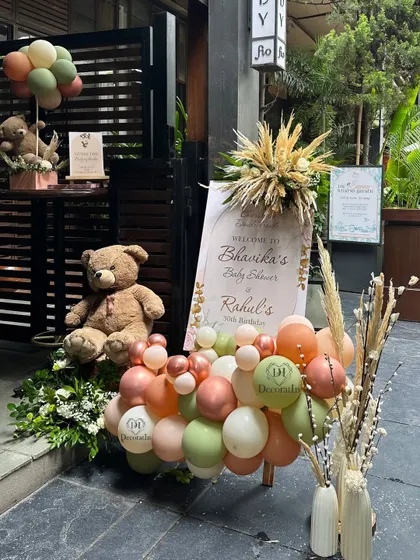 Another view of the warm and inviting entrance decor.