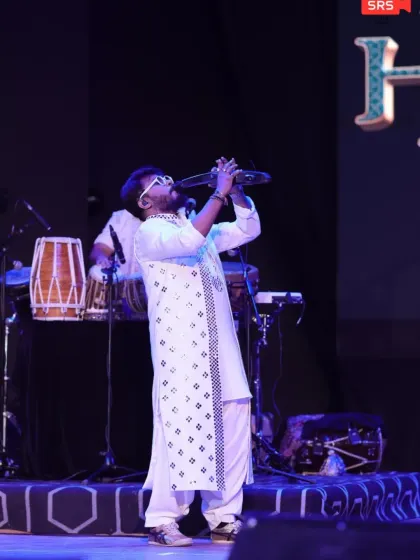 Our multi-instrumentalist adding a unique sound with the melodica at the Jodhpur charity event.