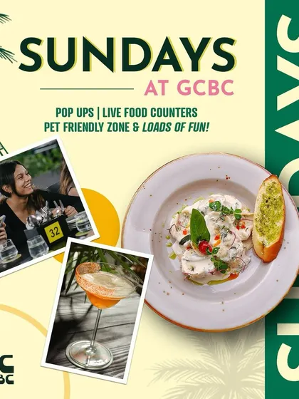 Sundays at GCBC are an event in themselves, with pop-ups, live food counters, and loads of fun.
