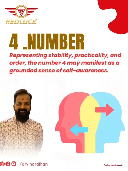 Number 4 brings a grounded sense of self-awareness. It is the energy of a builder who values stability, practicality, and order.