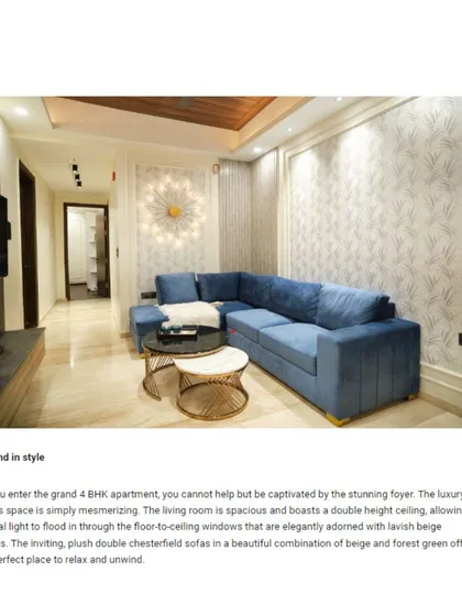 A snapshot from our feature in Architect and Interiors India, showcasing the stunning foyer and living room of the 3,500 sq ft Noida home we designed.