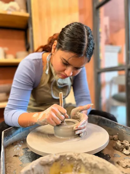 Find peace in the spin of the wheel and the touch of clay. Our studio is a space for mindfulness and creativity, where you can feel the stress melt away.