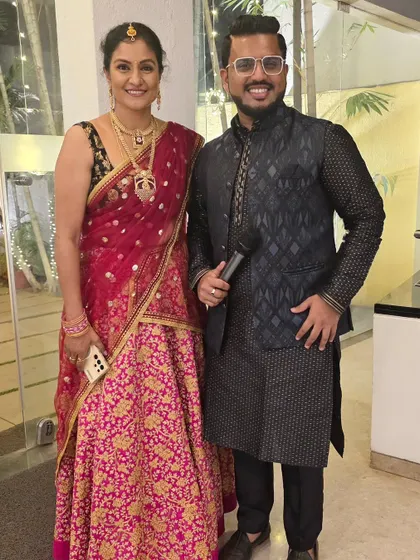 With renowned Kannada TV actress Swapna Dixit after hosting her sister-in-law's Sangeet. Her energy and humility were infectious.