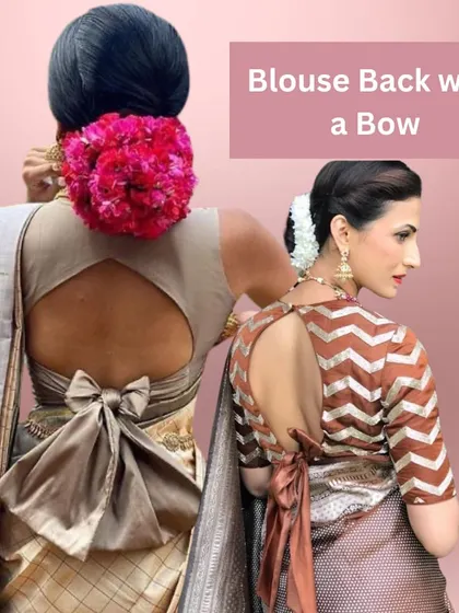 A blouse back with a bow adds a touch of playful elegance. It's a simple detail that can make a big impact.
