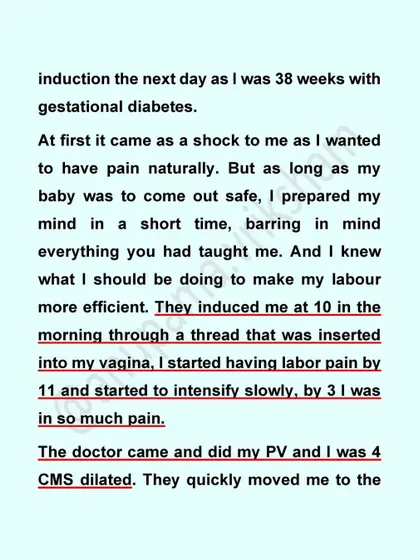 Being told you need an induction can be a shock, but this mother prepared her mind and knew what to do to make her labor more efficient, even with gestational diabetes.