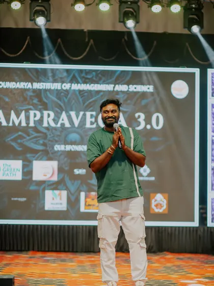 Addressing the participants at the 'Sampravega 3.0' event. It was a wonderful experience, and I'm thankful for the opportunity to be a part of it.