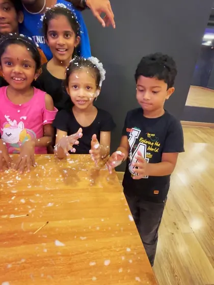 The aftermath of a fun cake smash. We believe in letting kids be kids, and our celebrations are always full of laughter, fun, and a little bit of mess.
