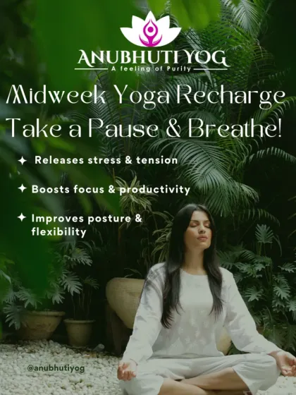 Feeling that midweek slump? A short yoga and breathing break can make all the difference. I teach simple techniques to release tension and boost your focus, helping you recharge for the rest of the week.