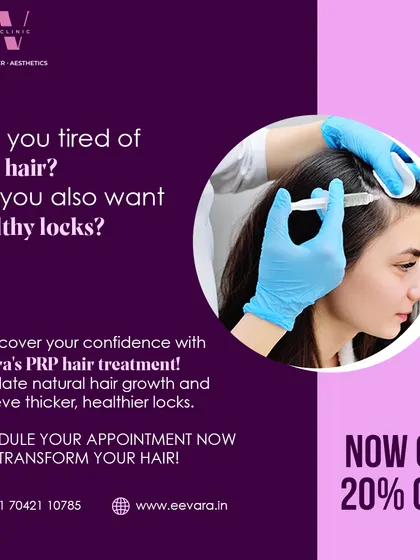 Are you tired of thin hair and want to regain your confidence? Our PRP hair treatment stimulates natural hair growth for thicker, healthier locks. Schedule your appointment to begin your hair transformation journey.