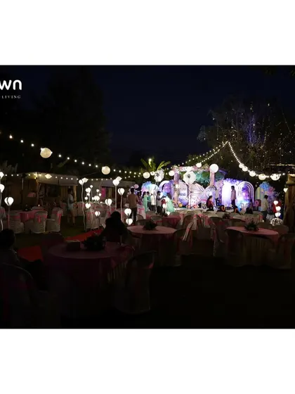 Another shot of the enchanting outdoor evening party.