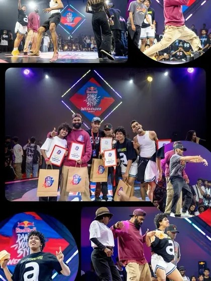 A duplicate collage showing the highlights from the Red Bull Dance Your Style Weekender.