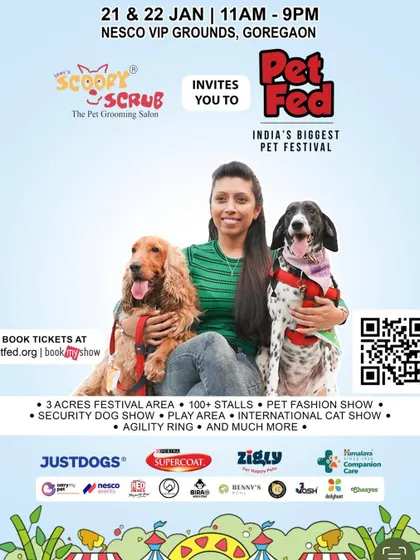 An invitation to the PetFed festival in Goregaon. Our presence at these large-scale events reinforces our commitment to being at the heart of the pet community.