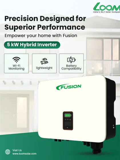 The Fusion 5kW Hybrid Inverter is precision-designed for superior performance. It features Wi-Fi monitoring and is compatible with our lithium batteries for a complete smart energy system.