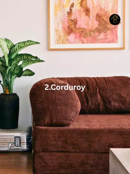 Corduroy is another fantastic way to bring in brown. A corduroy sofa adds instant texture, warmth, and a touch of retro style to a living room.