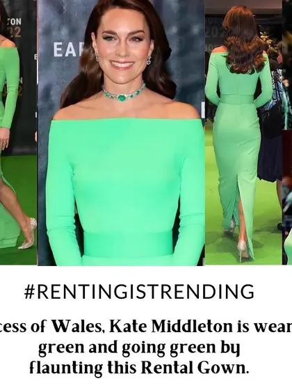 Even royalty is embracing sustainable fashion. Renting is a trending choice that is good for your wallet and the planet, letting you wear a designer look for any occasion.