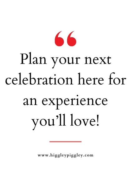 "Plan your next celebration here for an experience you'll love!" A confident invitation to host your event with us.