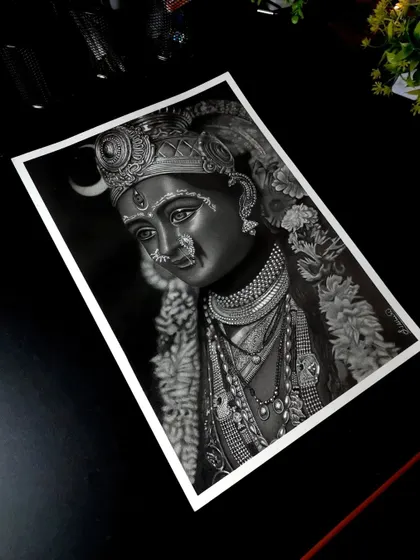 Another view of the completed Matarani sketch, showcasing the fine details from a different angle.