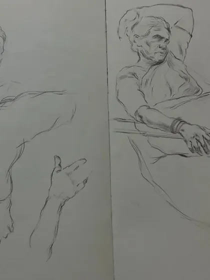 More sketchbook pages with gesture and anatomy studies. Constant practice is key.
