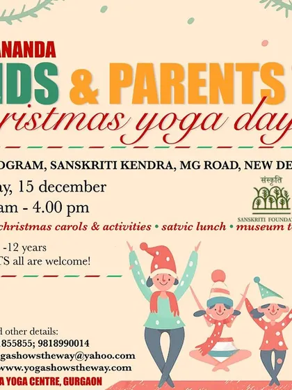 We are excited to announce our special Kids & Parents Christmas Yoga Day. It is a unique opportunity for families to combine the discipline of yoga with the fun of the festive season.