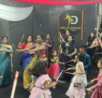 Kids and adults side-by-side, learning the rhythm of Dandiya. Our events are perfect for families to celebrate together.