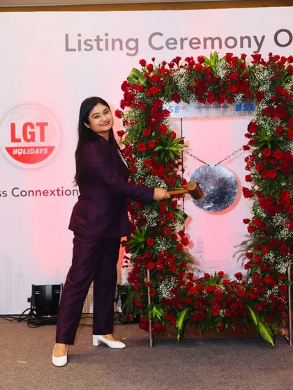 A proud moment hosting the prestigious BSE listing ceremony for LGT Holidays. I am adept at handling high-stakes corporate and financial events with precision.