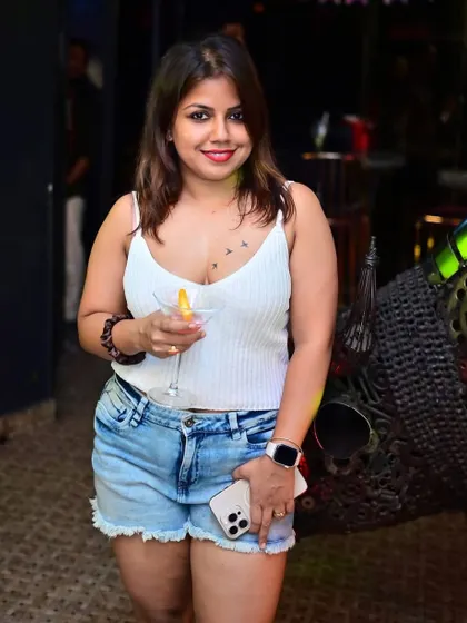 A guest enjoying the music and a drink during one of my sets. Creating a great atmosphere is key to a successful night.