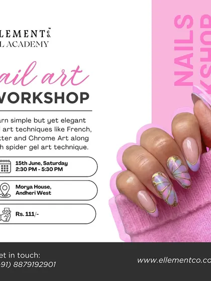 From classic French tips to trending chrome and spider gel, learn it all at our Nail Art Workshop for just Rs. 111.