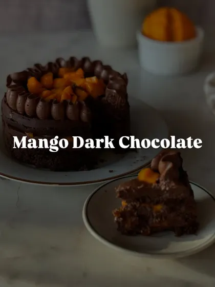 We are officially in mango heaven. Our Mango Dark Chocolate cake is a seasonal special that perfectly balances the sweetness of mango with the richness of dark chocolate.