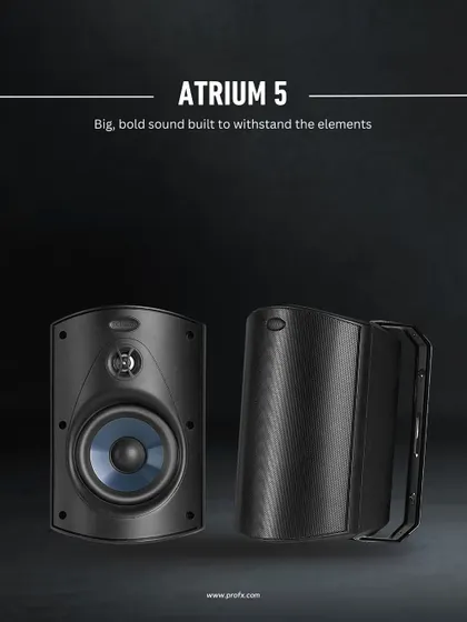 For those who desire big, bold sound, we offer the Polk Atrium 5. This speaker is built to withstand the elements while delivering a wide sound dispersion and powerful bass, perfect for entertaining in larger outdoor areas.