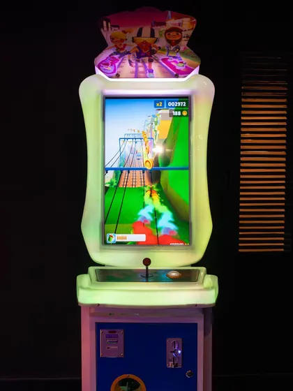 We even have a life-sized Subway Surfers arcade game! Kids can run and jump just like in the popular mobile game.