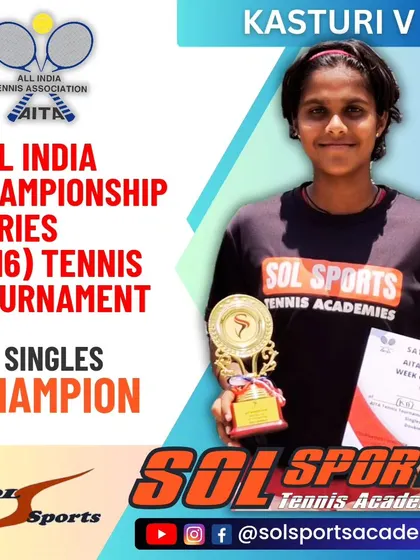 A fantastic maiden AITA title for Kasturi VG, winning the Girls Singles title at the AITA U16 Nationals CS Tennis Tournament. We are so proud of her hard work paying off.