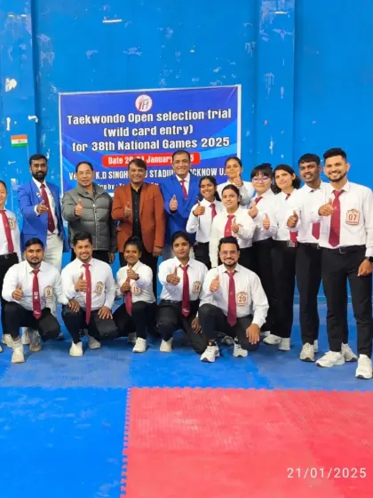 With my fellow officials at the National Games selection trial. Being part of the larger Taekwondo community is a privilege.