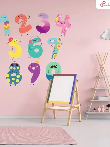 Learning numbers is more fun with these cute and colourful characters. This mural adds a playful and educational touch to a child's room.