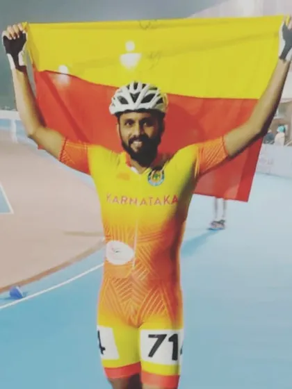 The pride of representing Karnataka. A victory moment from the 59th National Championship, holding our state flag high. This is the passion I instill in all my athletes.