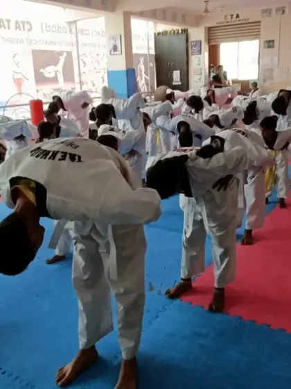 The traditional bow of respect at the end of a training session.