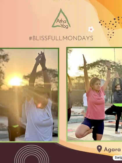 The golden hour at our lakeside yoga session. The beautiful sunrise adds a magical quality to the practice, connecting us to the rhythm of nature.